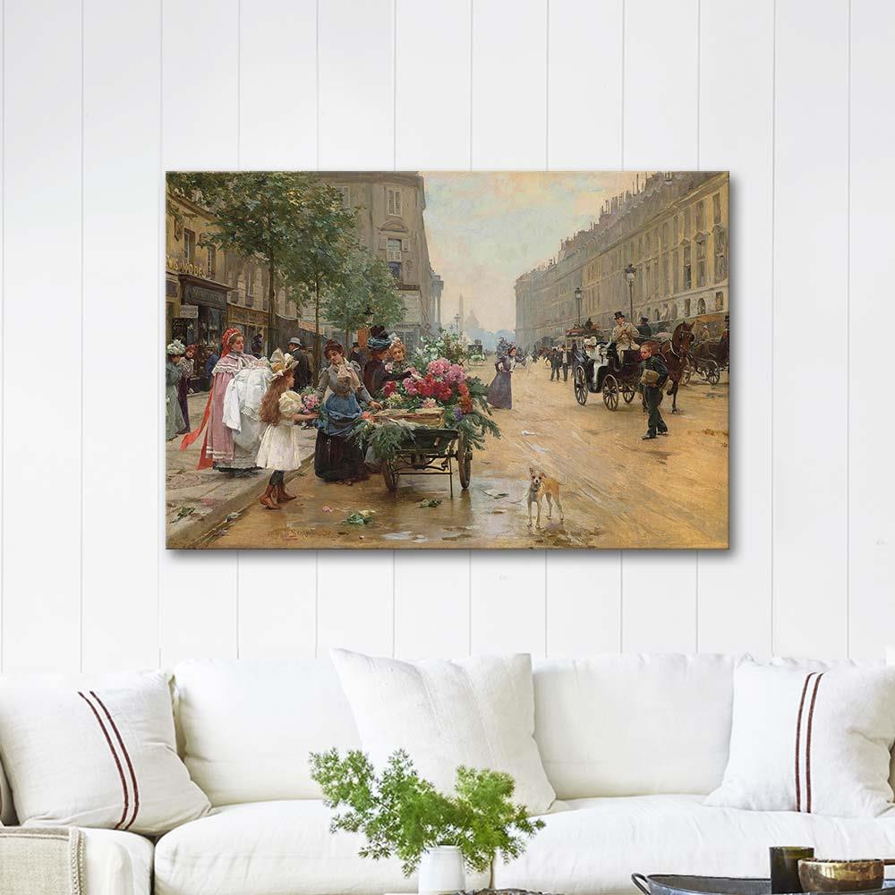 Rue Royale Paris by Louis Marie de Schryver as Art Print