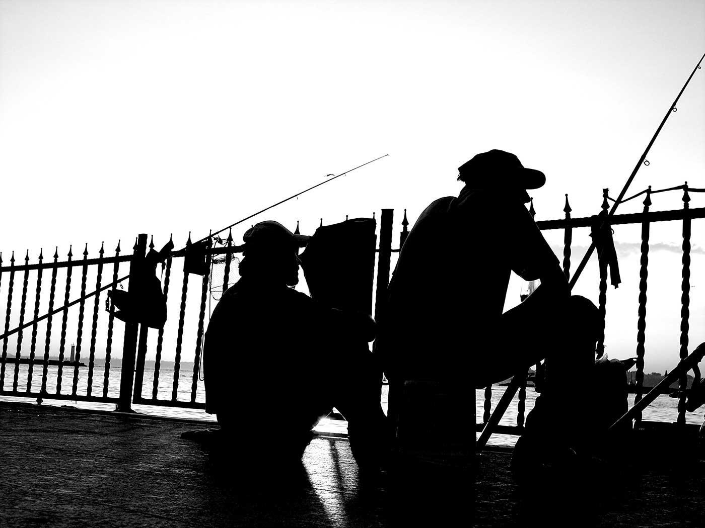 Sabahattin Kayış Galata Köprüsünde Balıkçılar