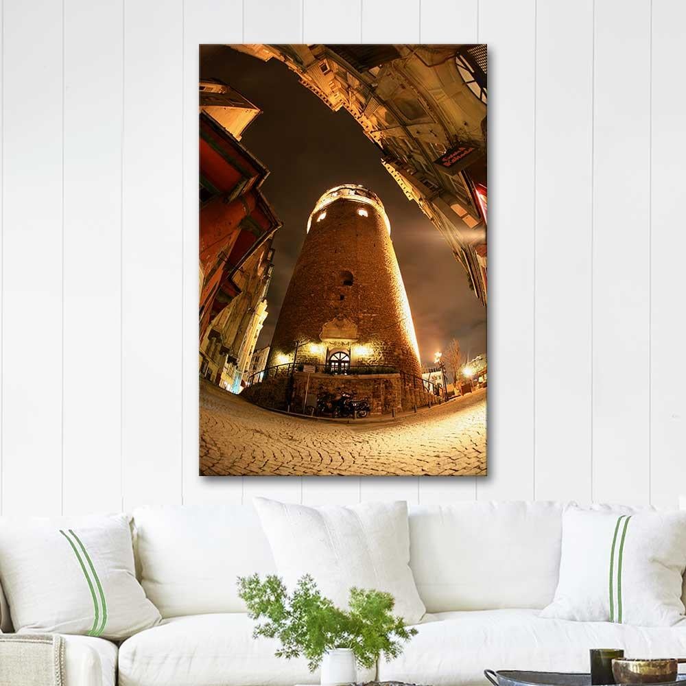 Sabahattin Kayış Galata'da Akşam Kanvas Tablo