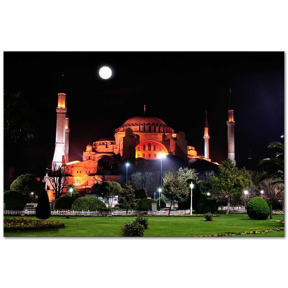 Sabahattin Kayış Gece Vakti Ayasofya Kanvas Tablo