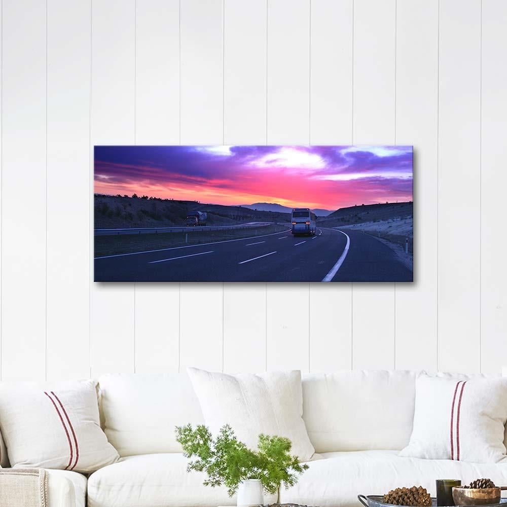 Sabahattin Kayış Yolda Gündoğumu Kanvas Tablo