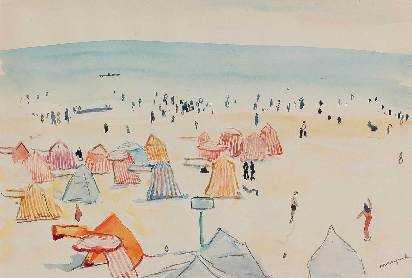 Albert Marquet Sables D'olonne Plajı Kanvas Tablo