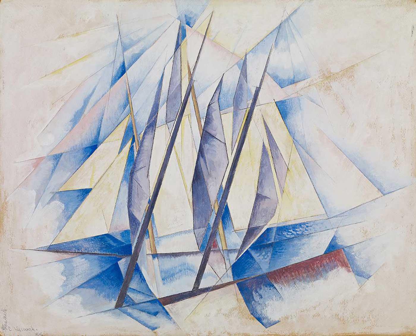 Charles Demuth Yelkenli İki Açıdan Kanvas Tablo