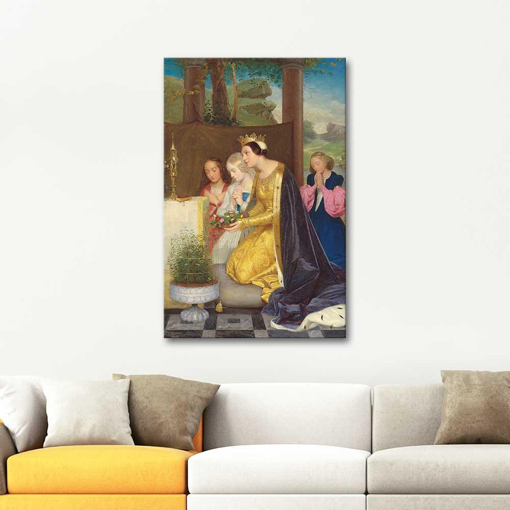 Paul Delaroche Macar Kraliçesi Sainte Amelie Kanvas Tablo