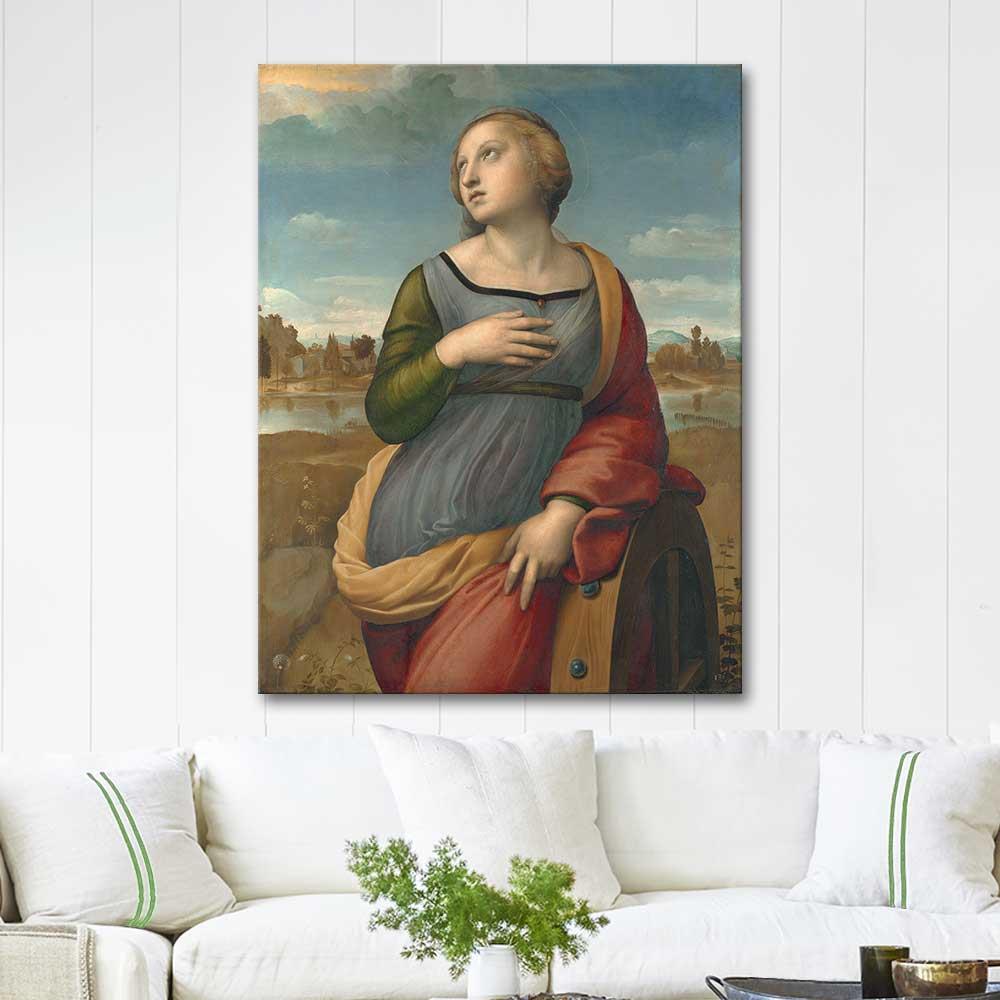 Raphael Azize Katharina Alexandria Kanvas Tablo