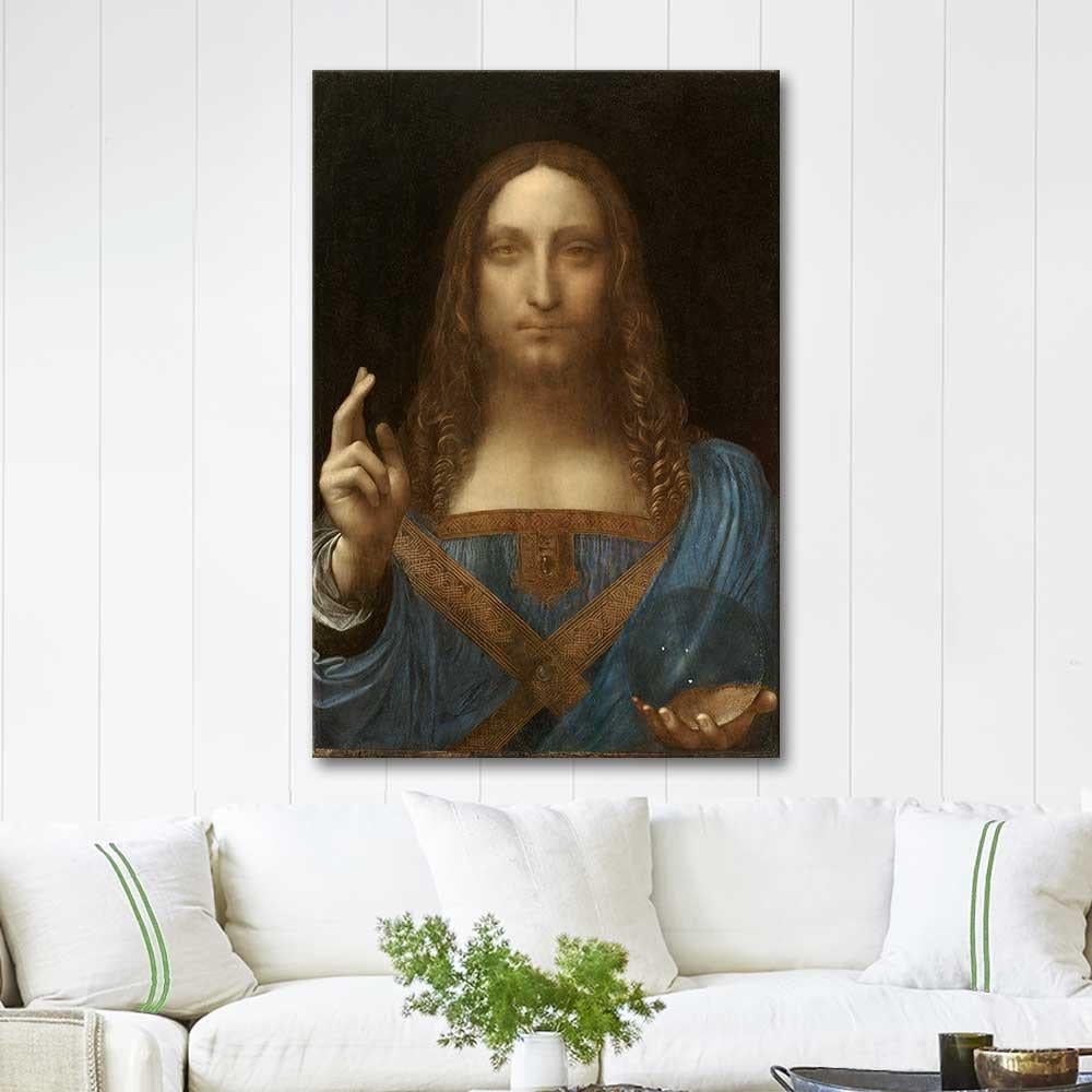 Leonardo da Vinci Dünyanın Kurtarıcısı Kanvas Tablo