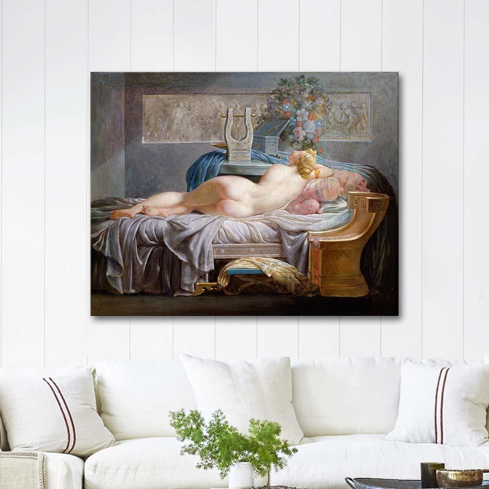 Sapho by Jean-Baptiste Regnault as Art Print
