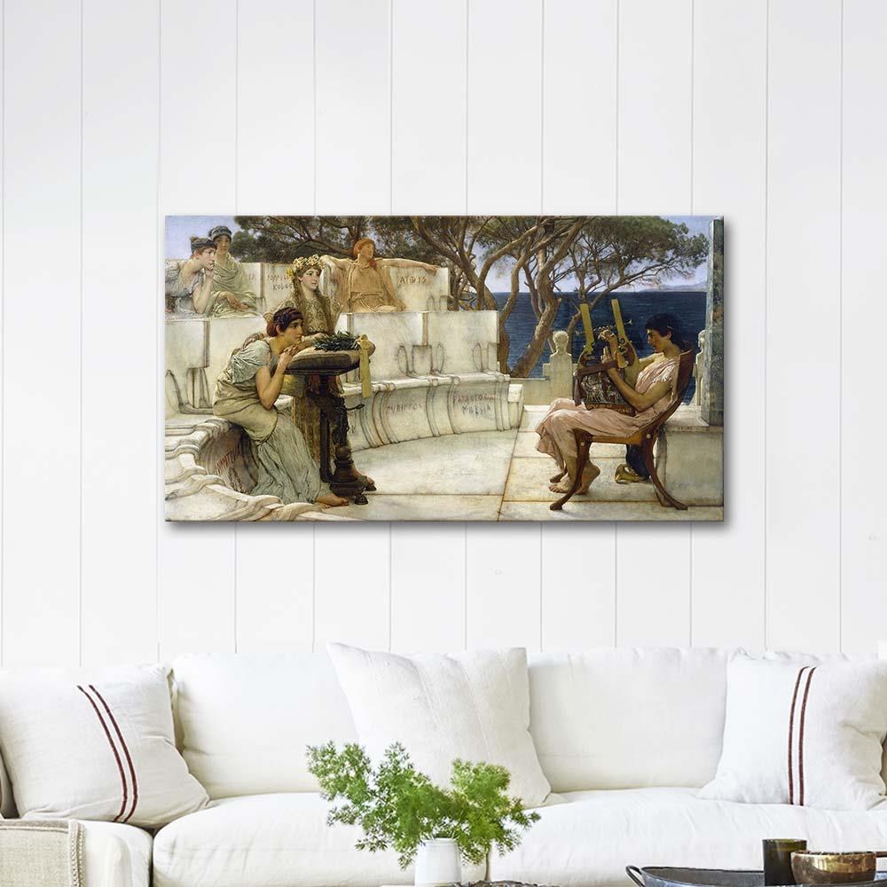 Sappho and Alcaeus by Sir Lawrence Alma-Tadema as Art Print