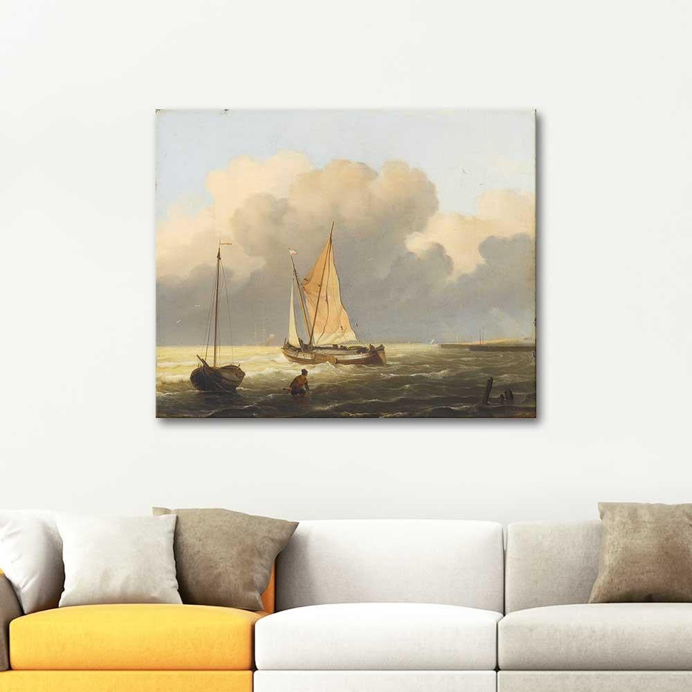 Seas off the Coast by Ludolf Backhuysen as Art Print