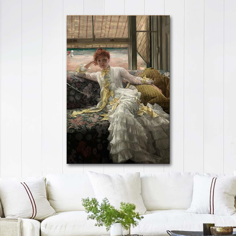James Tissot Deniz Kıyısı Kanvas Tablo