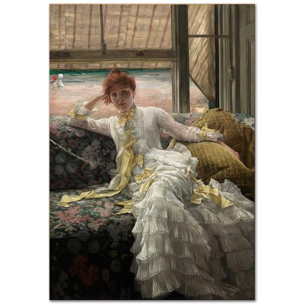 James Tissot Deniz Kıyısı Kanvas Tablo