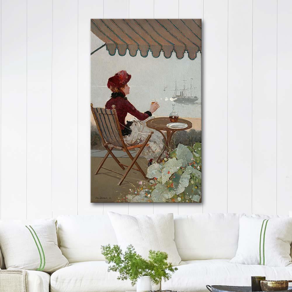 Jean Beraud Deniz Kenarında Cafe Kanvas Tablo