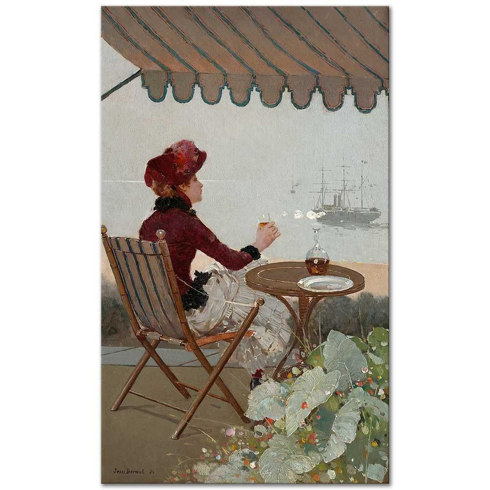 Jean Beraud Deniz Kenarında Cafe Kanvas Tablo