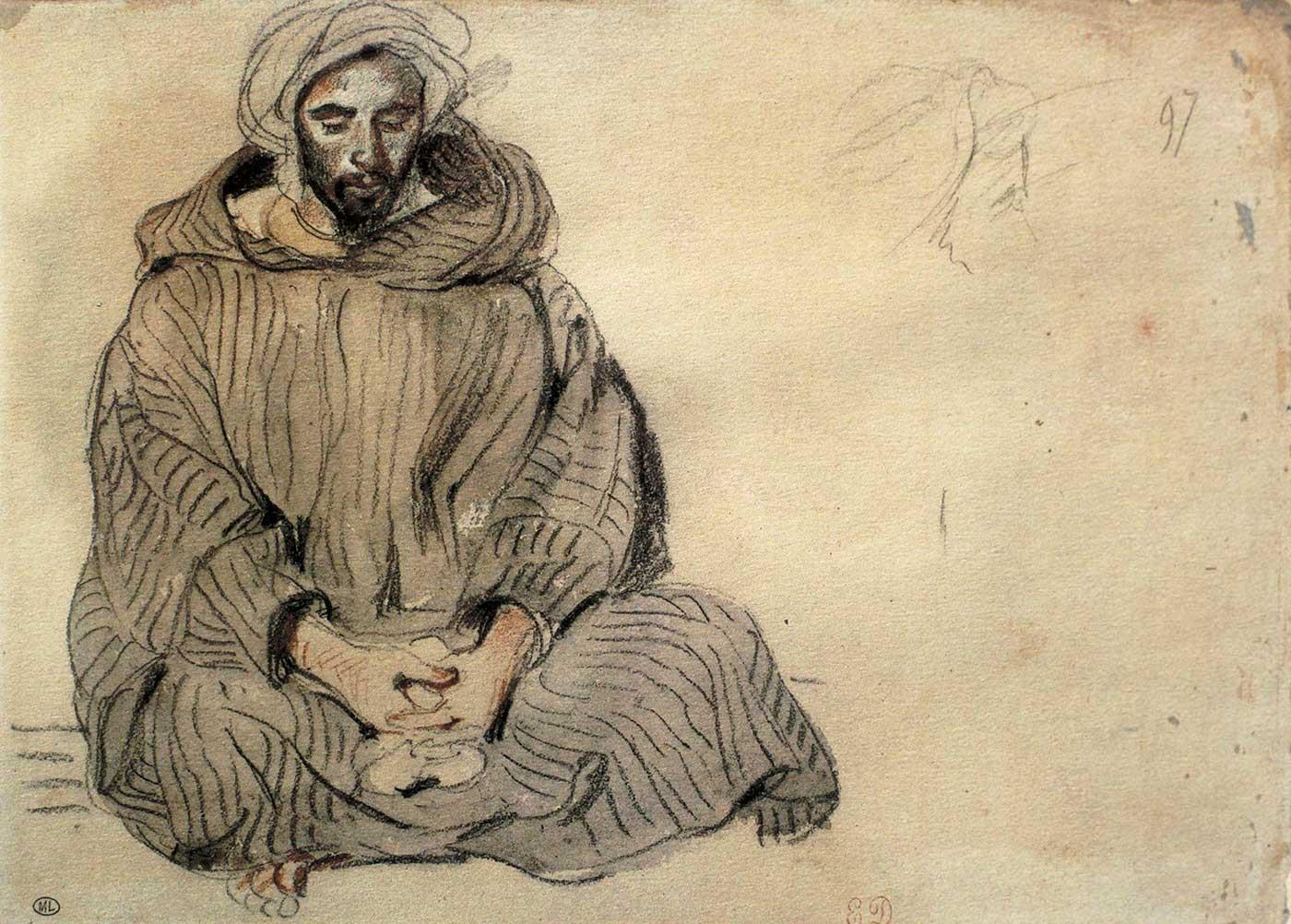 Seated Arab by Eugene Delacroix