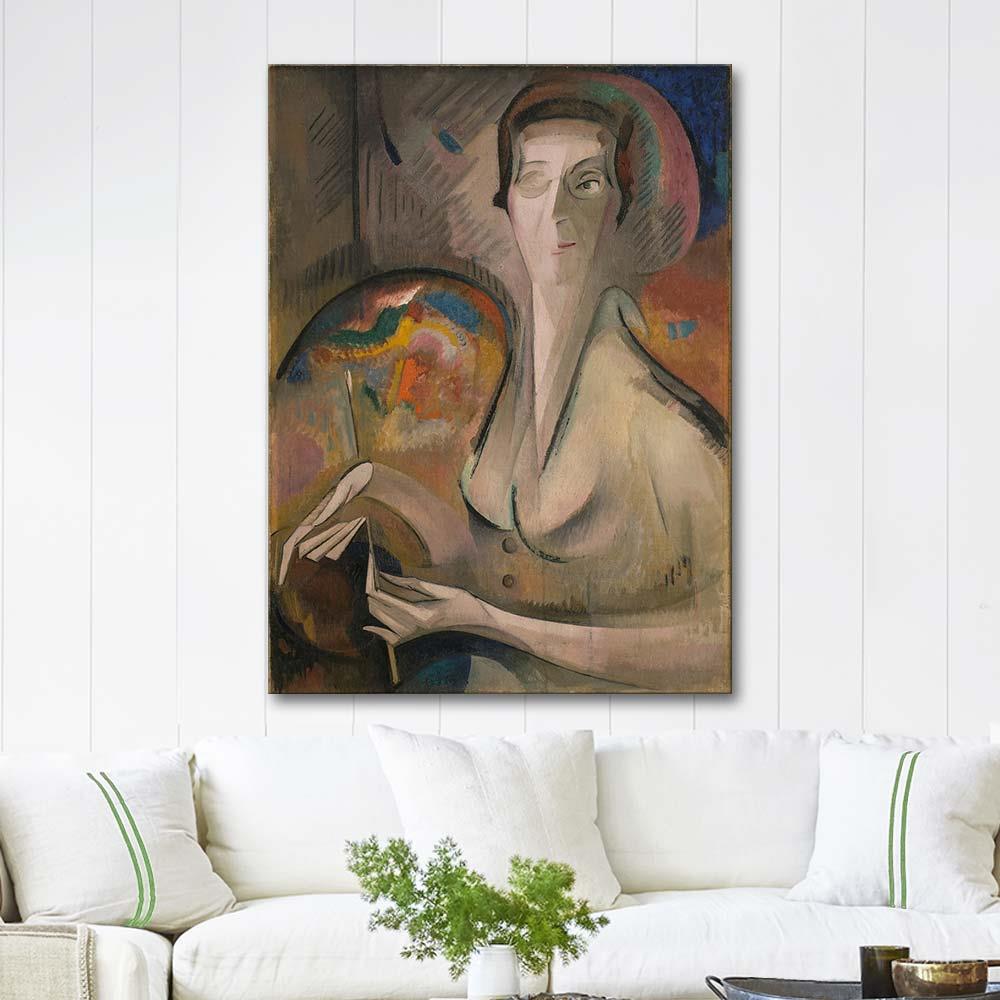 Alice Bailly Kendi Portresi Kanvas Tablo