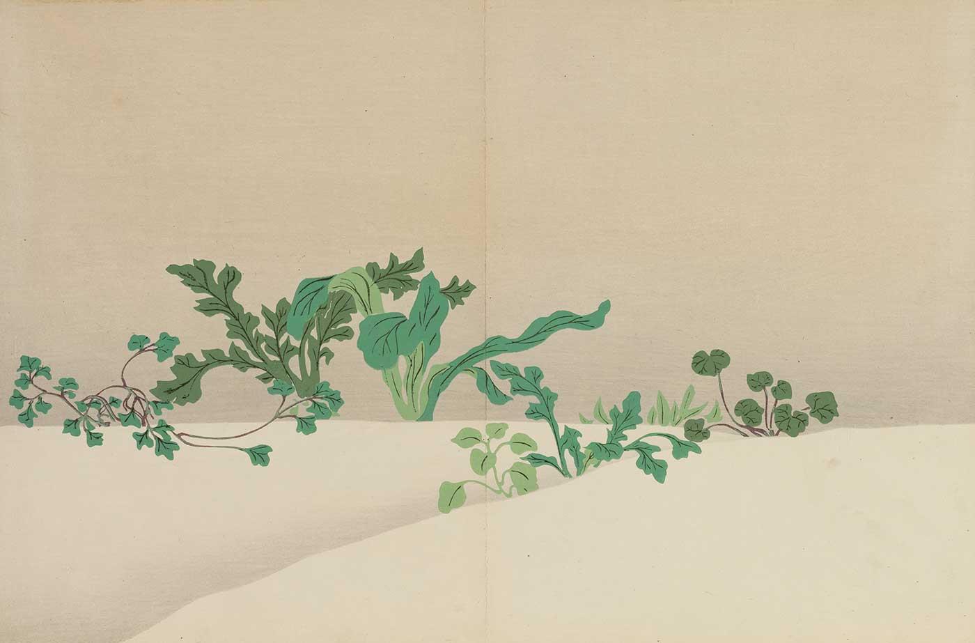 Seven Herbs of Early Spring by Kamisaka Sekka