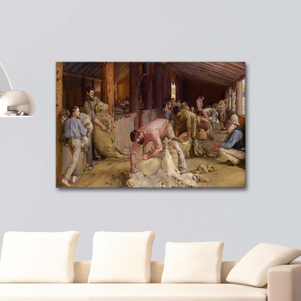 Shearing the Rams by Tom Roberts as Art Print