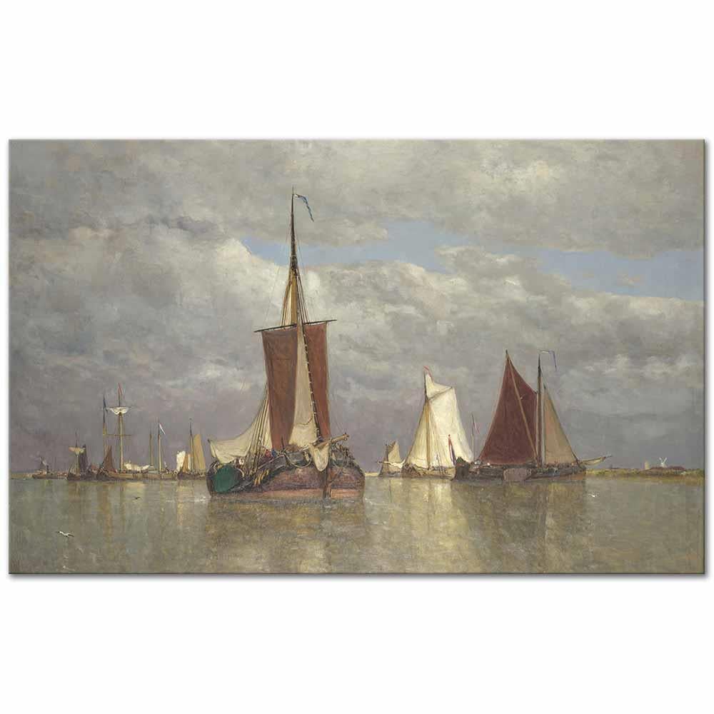 Paul Jean Clays Sakin Havada Gemiler Kanvas Tablo
