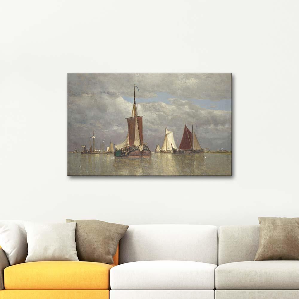 Paul Jean Clays Sakin Havada Gemiler Kanvas Tablo