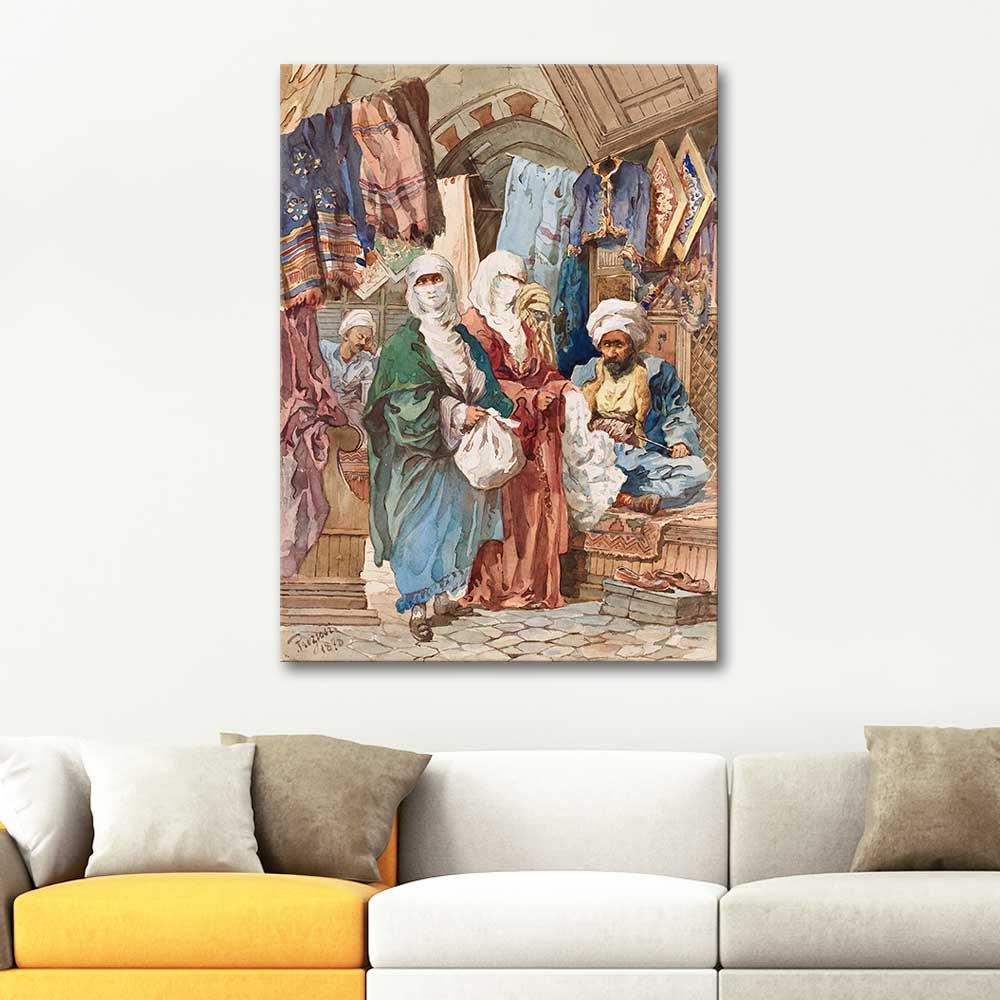 Silk Market by Amadeo Preziosi as Art Print