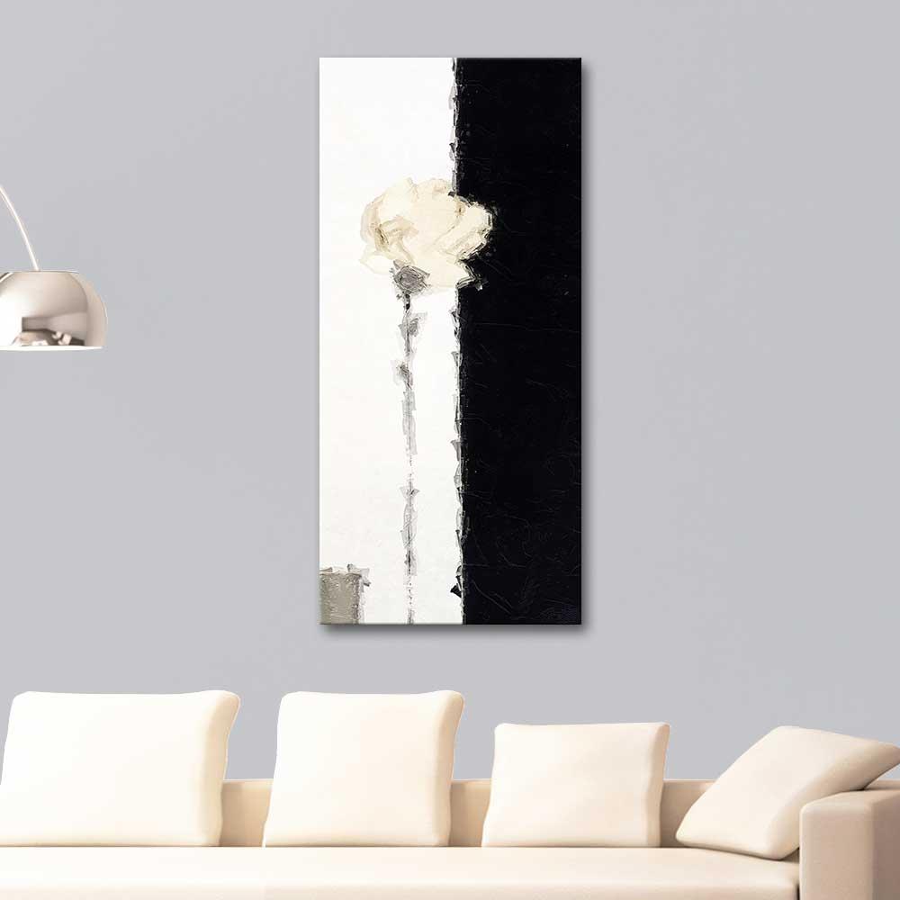 Single White Rose Art Print