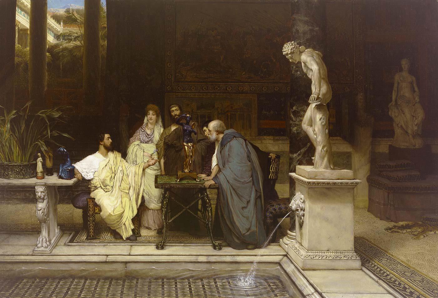 Sir Lawrence Alma-Tadema Romalı Sanatseverler Kanvas Tablo