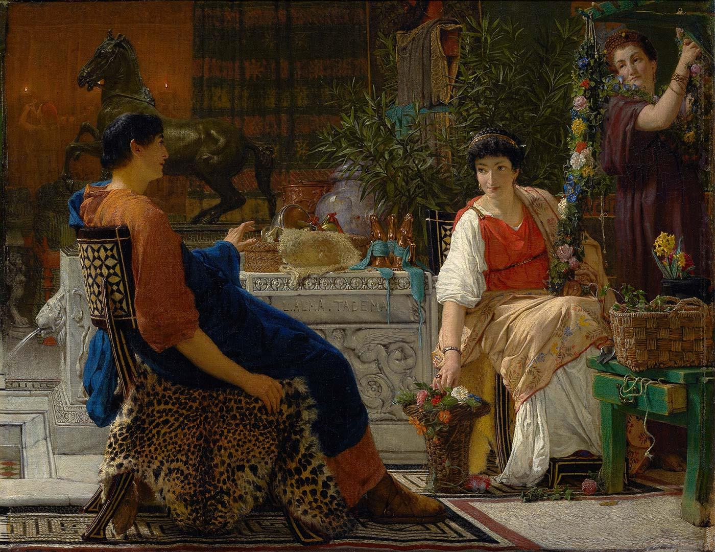 Sir Lawrence Alma-Tadema Şenlik Hazırlıkları Kanvas Tablo