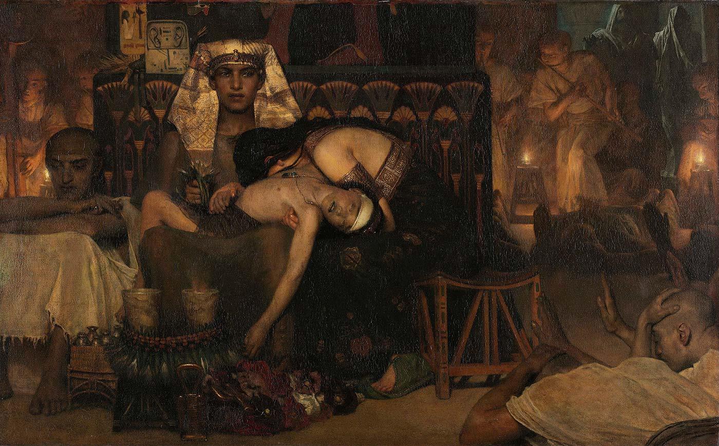 Sir Lawrence Alma-Tadema Firavunun İlk Oğlunun Ölümü Kanvas Tablo