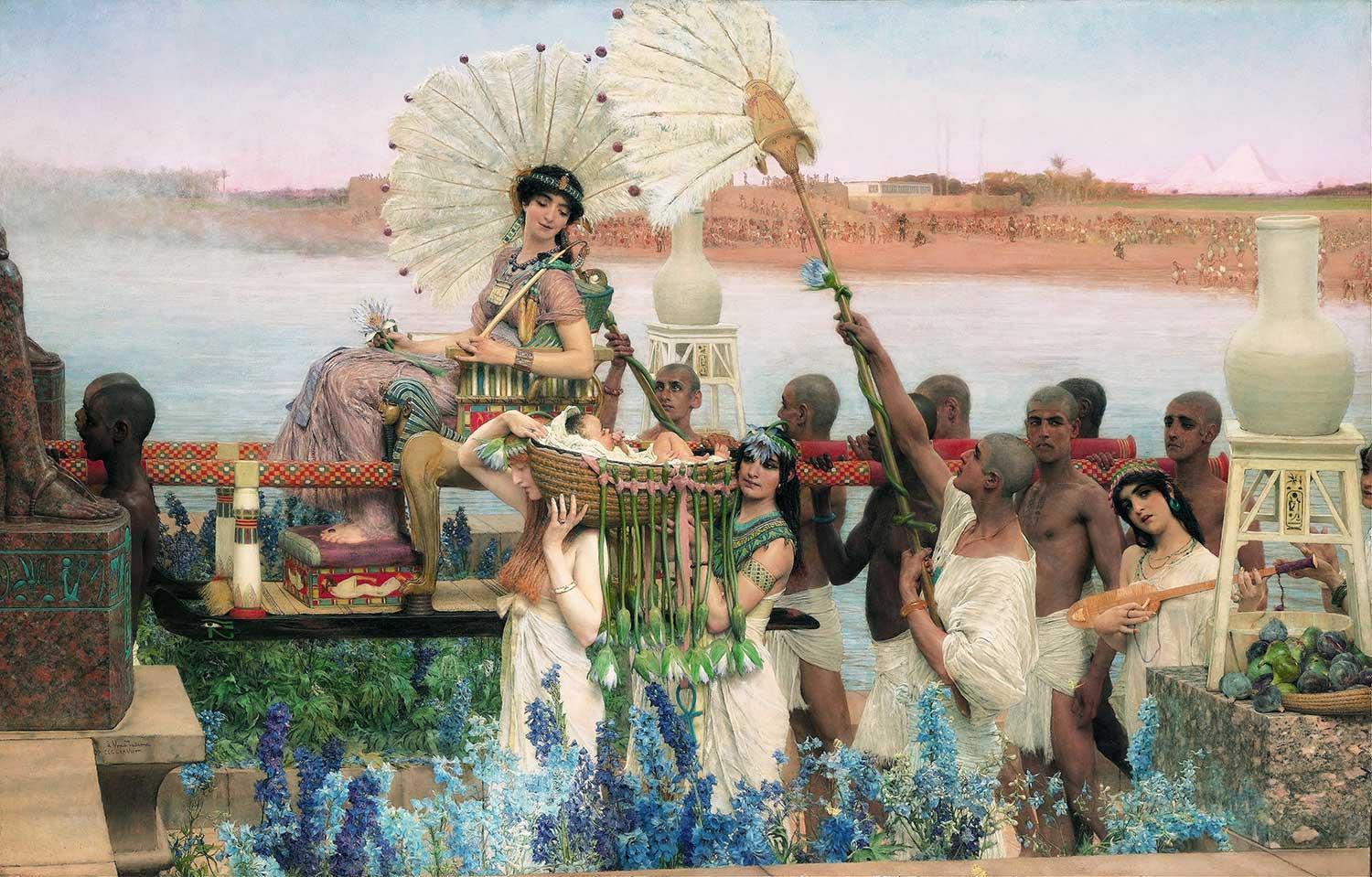 Sir Lawrence Alma Tadema Musa'nın Bulunuşu Kanvas Tablo