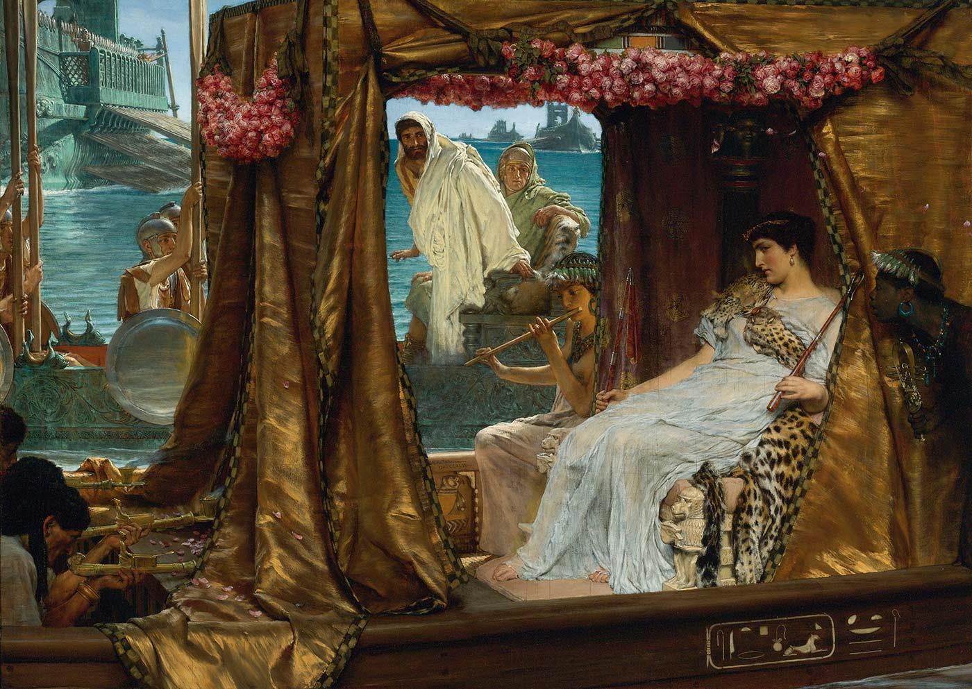 Sir Lawrence Alma-Tadema Antonius ve Kleopatra'nın Buluşması Kanvas Tablo