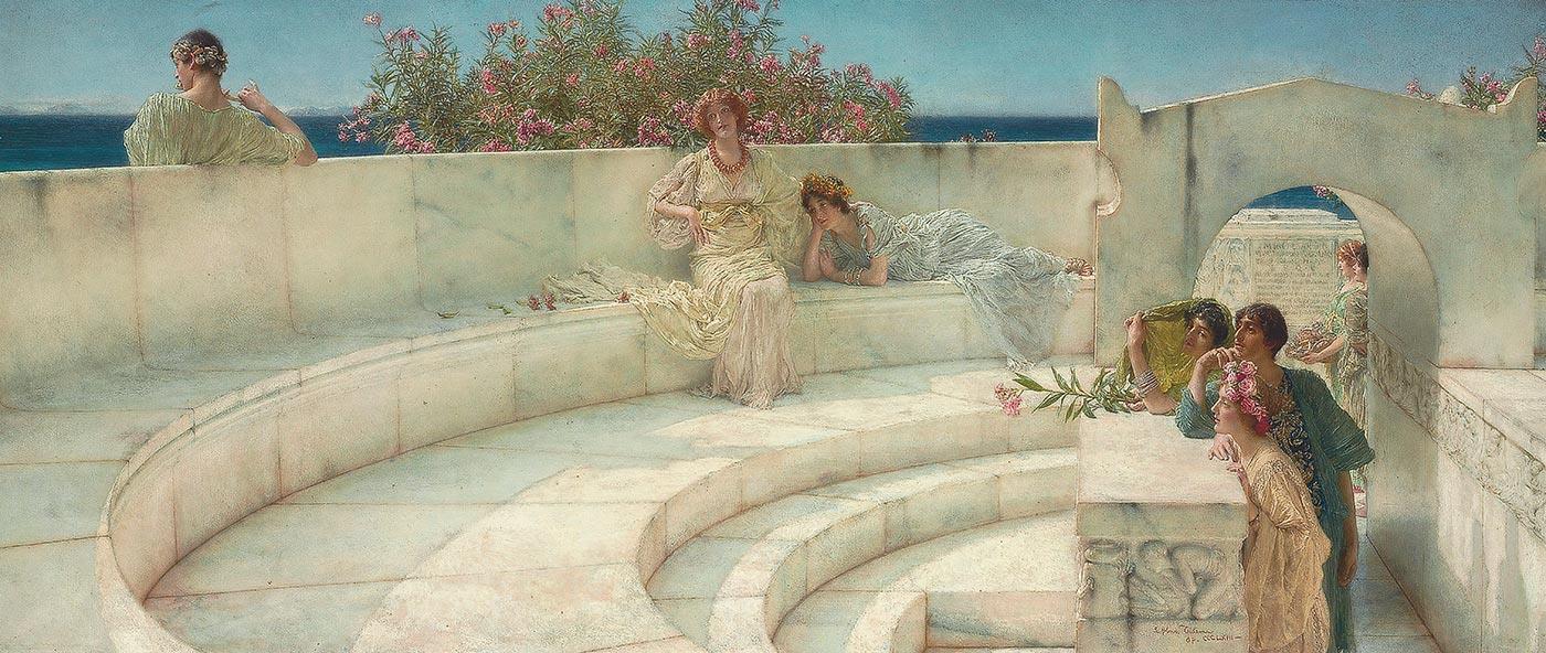 Sir Lawrence Alma-Tadema Mavi İyonya Gökyüzünün Altında Kanvas Tablo