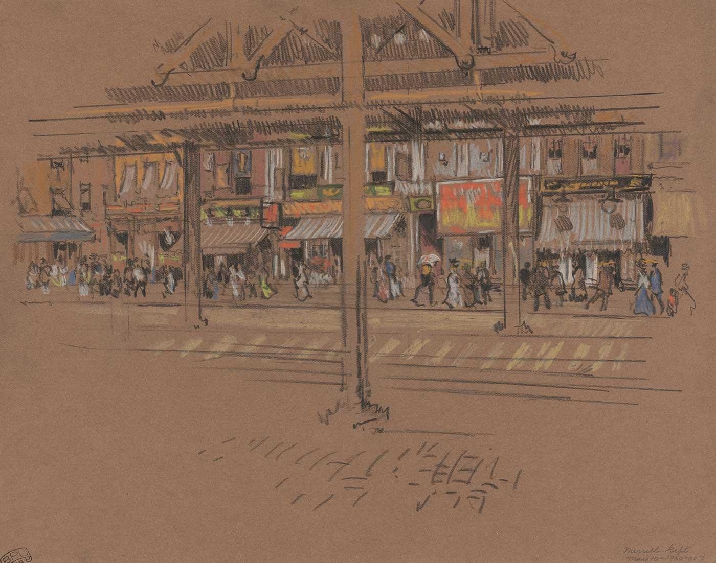 Joseph Pennell Altıncı Cadde New York Kanvas Tablo