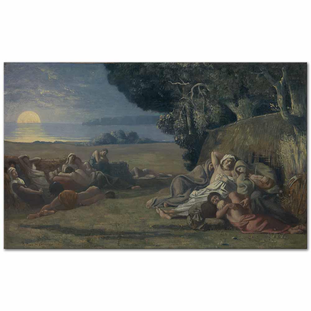 Pierre Puvis de Chavannes Uyku Kanvas Tablo