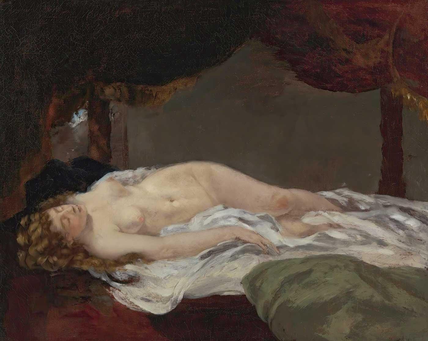 Sleeping Woman by Gustave Courbet