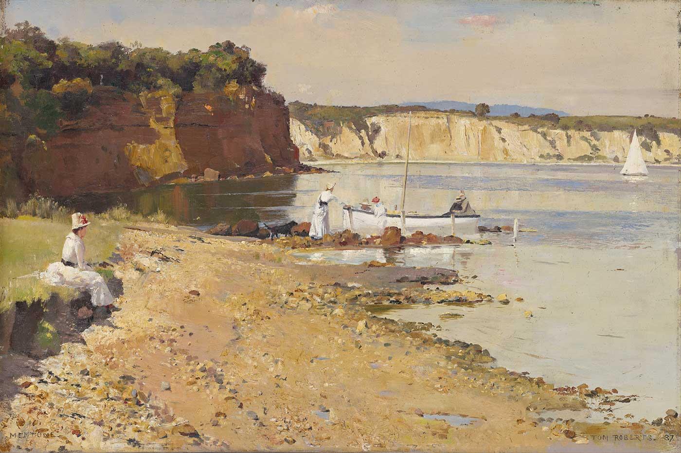 Slumbering Sea Mentone by Tom Roberts