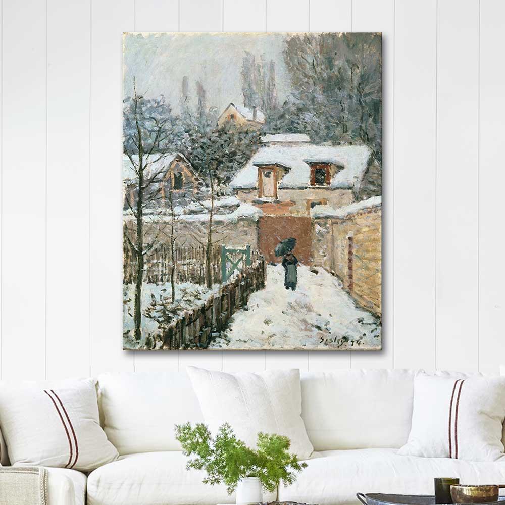 Alfred Sisley Louveciennes'de Kar Kanvas Tablo
