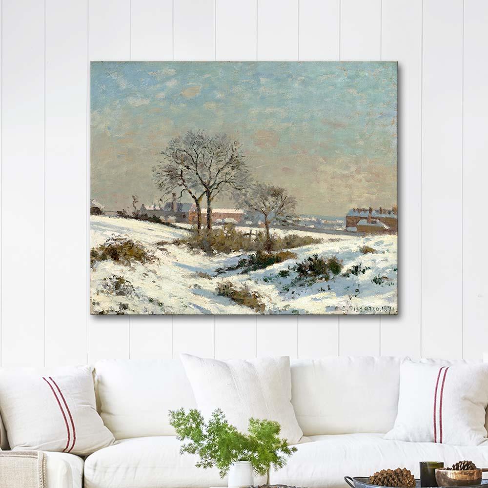 Camille Pissarro Güney Norwood'da Kar Manzarası Kanvas Tablo