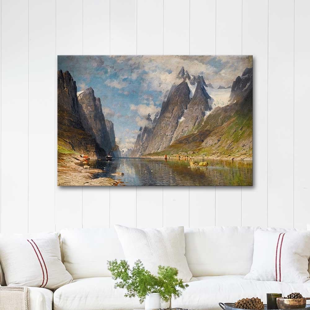 Adelsteen Normann Sogne Fiyord Norveç Kanvas Tablo