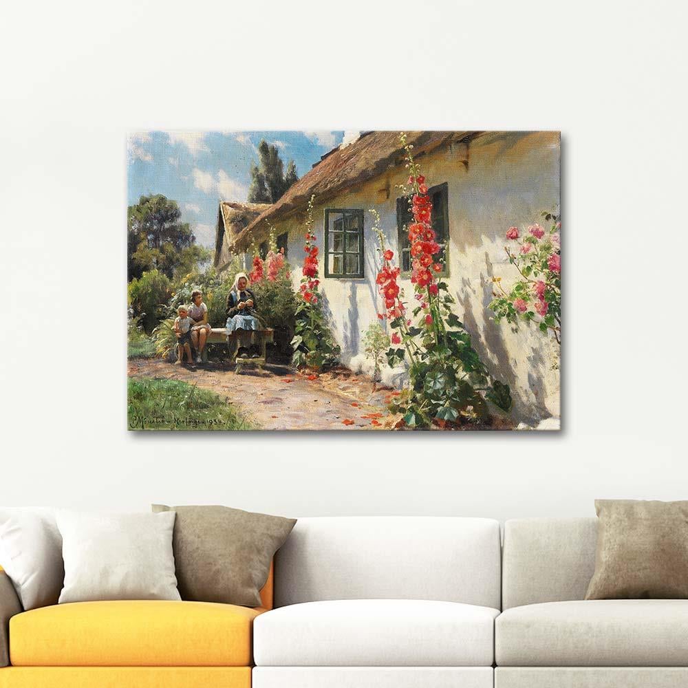 Peder Mørk Mønsted Herfølge'de Bir Yaz Günü Kanvas Tablo