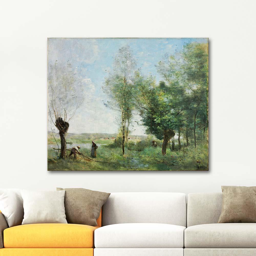 Jean Baptiste Camille Corot Coubron Anısına Kanvas Tablo
