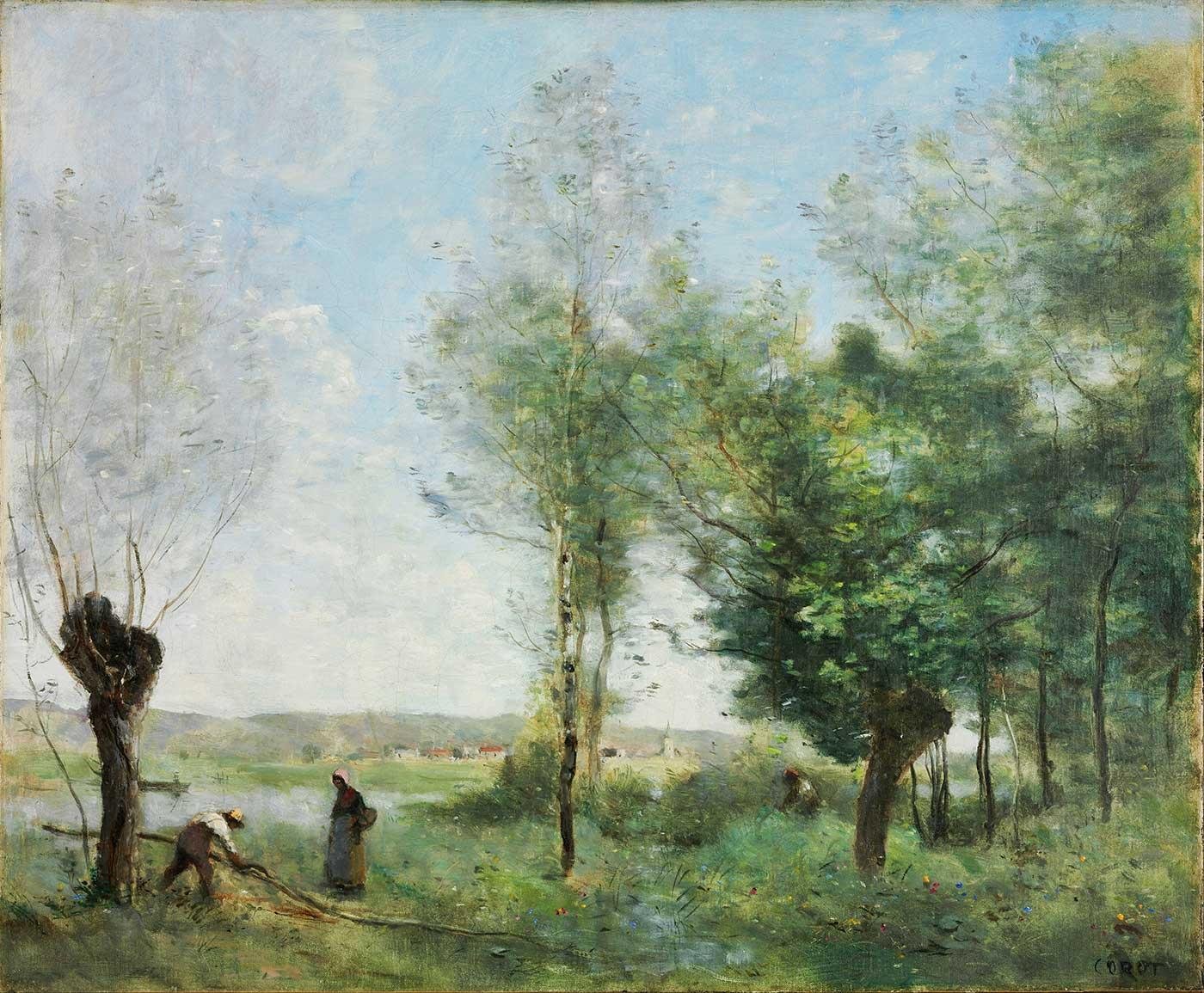 Jean Baptiste Camille Corot Coubron Anısına Kanvas Tablo
