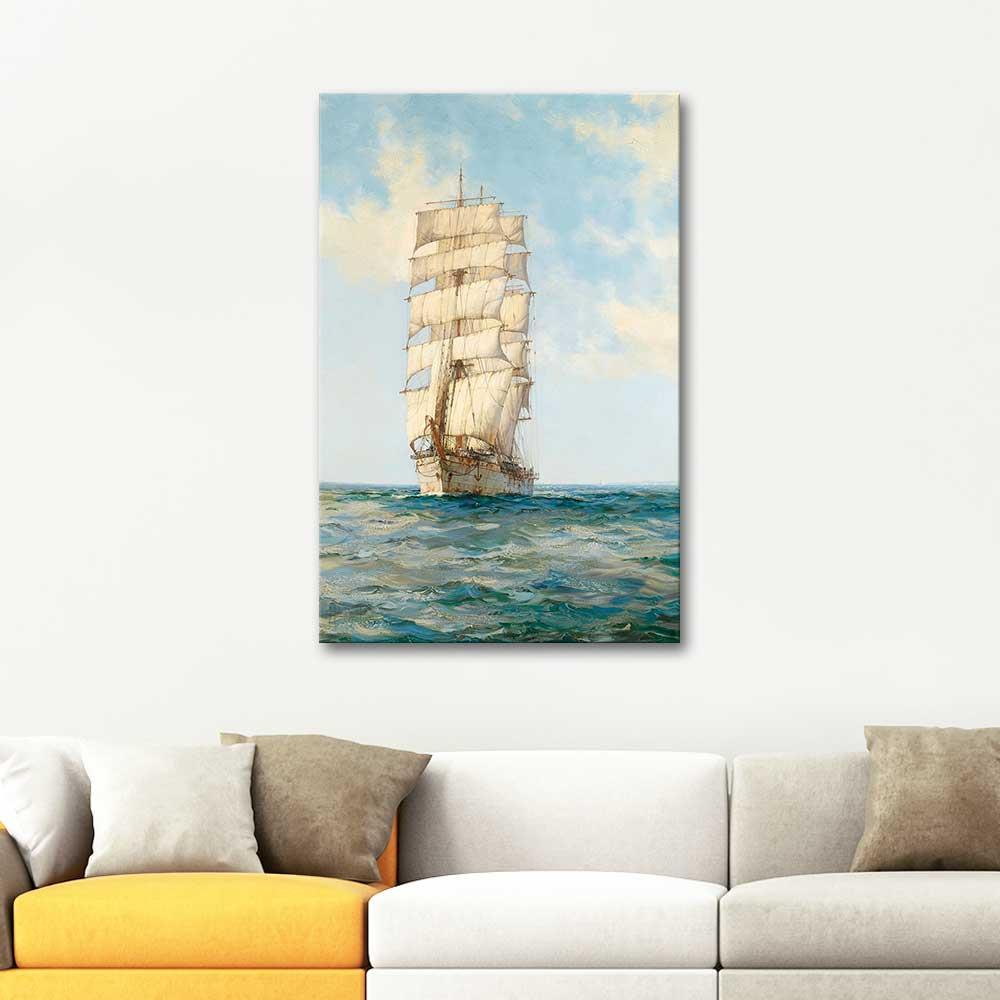 Montague Dawson Yelkenler Fora Kanvas Tablo