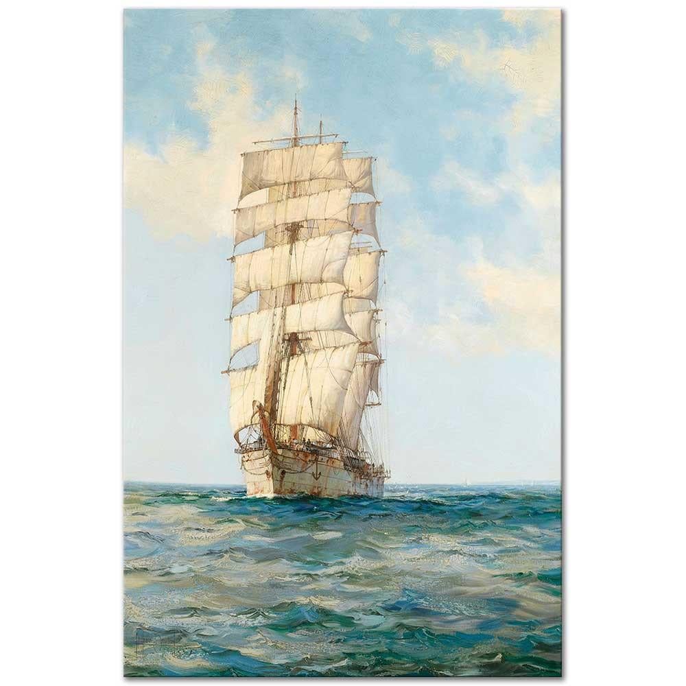Montague Dawson Yelkenler Fora Kanvas Tablo