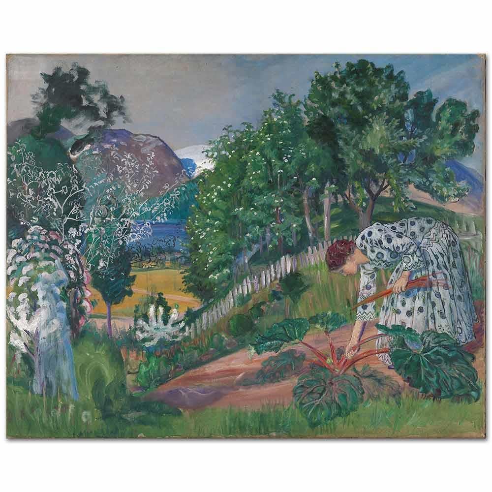 Nikolai Astrup Jølster'de İlkbahar Akşamı Kanvas Tablo
