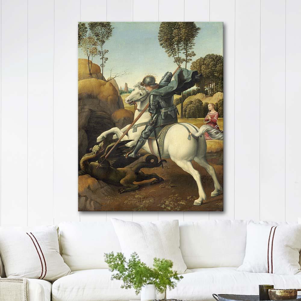 St. George and the Dragon by Raphael as Art Print