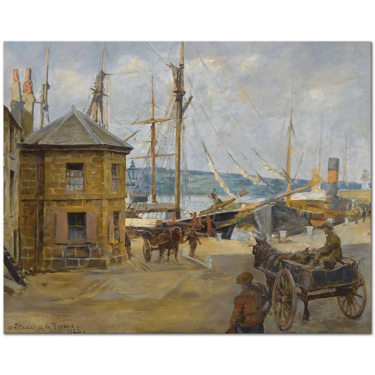 Stanhope Alexander Forbes Eski Tartı İstasyonu Penzance Kanvas Tablo