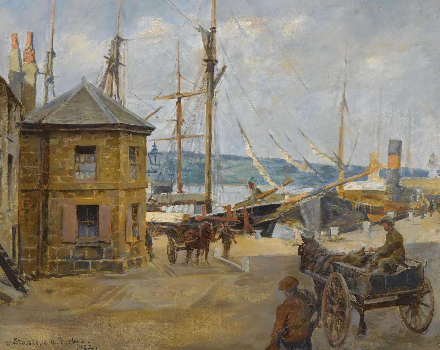 Stanhope Alexander Forbes Eski Tartı İstasyonu Penzance Kanvas Tablo