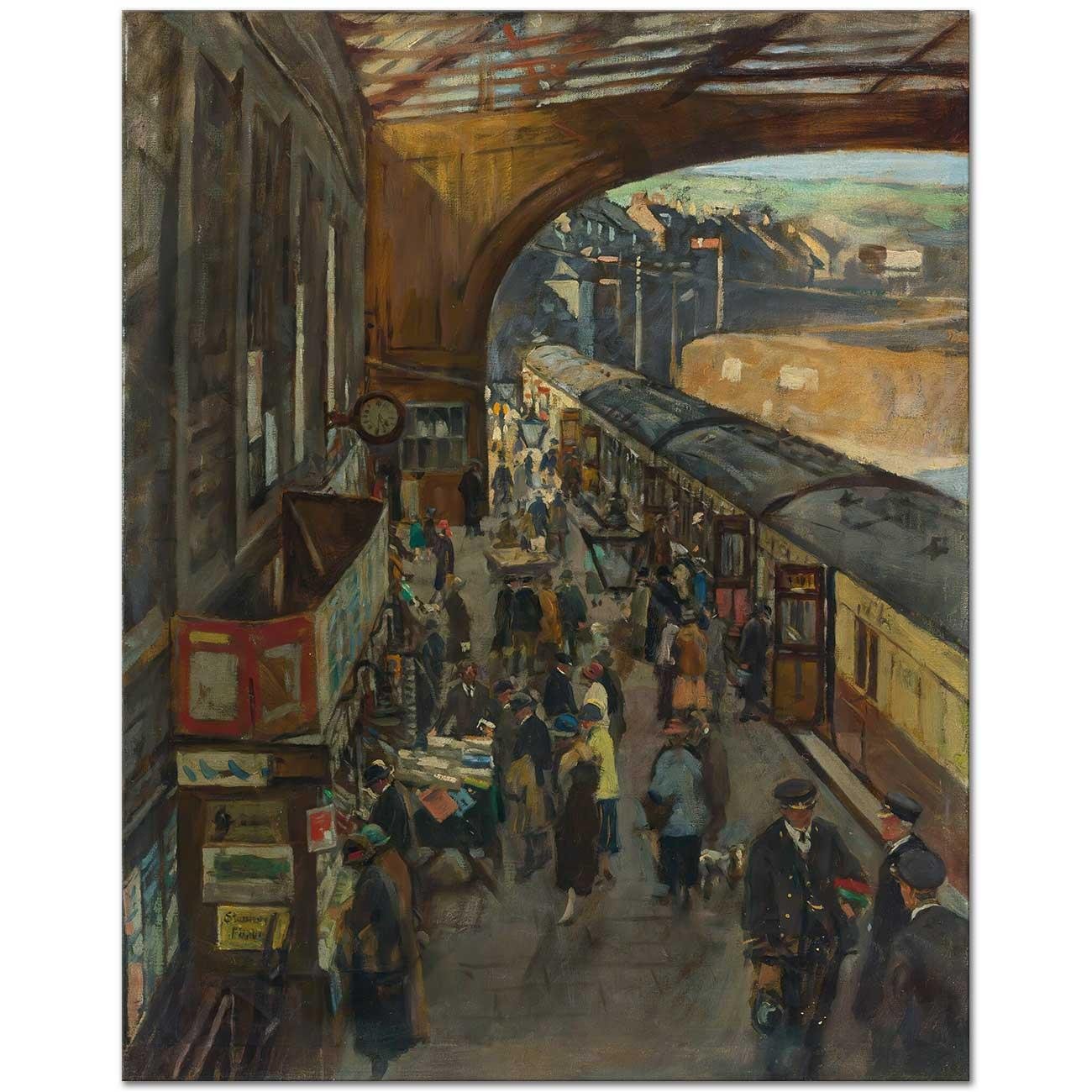 The Terminus Penzance Station by Stanhope Alexander Forbes