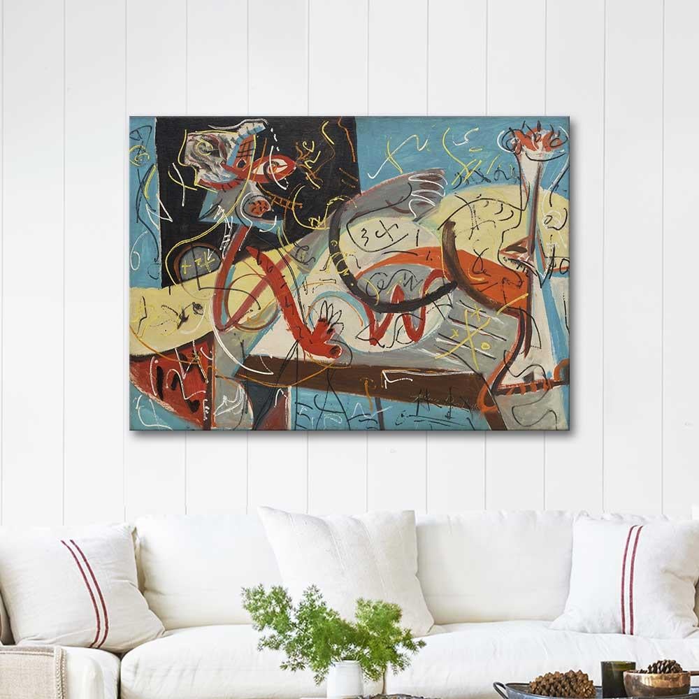 Stenographic Figure by Jackson Pollock as Art Print