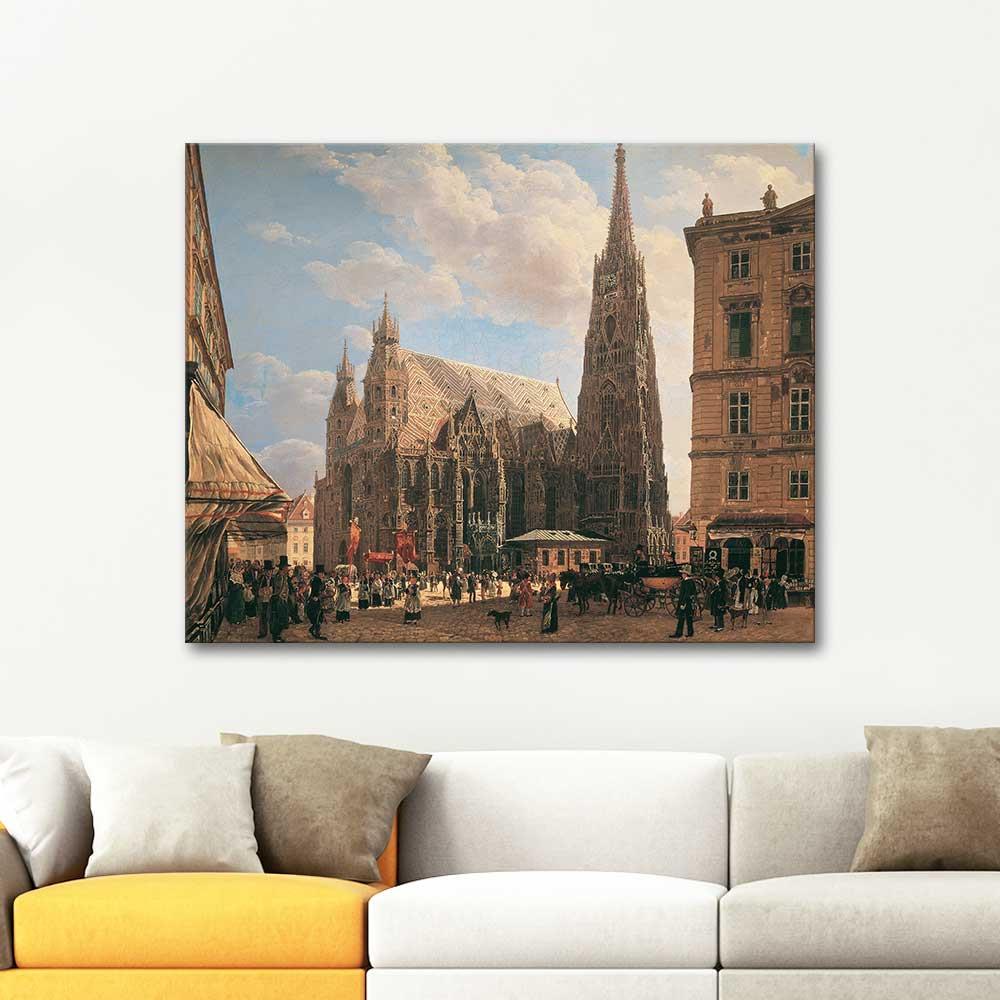 Stephens Cathedral by Rudolf Ritter von Alt as Art Print